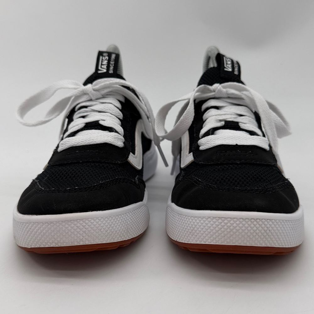 Vans Range EXP Low Top Youth Size 4 Black White Nylon Suede Sneakers - Picture 7 of 16
